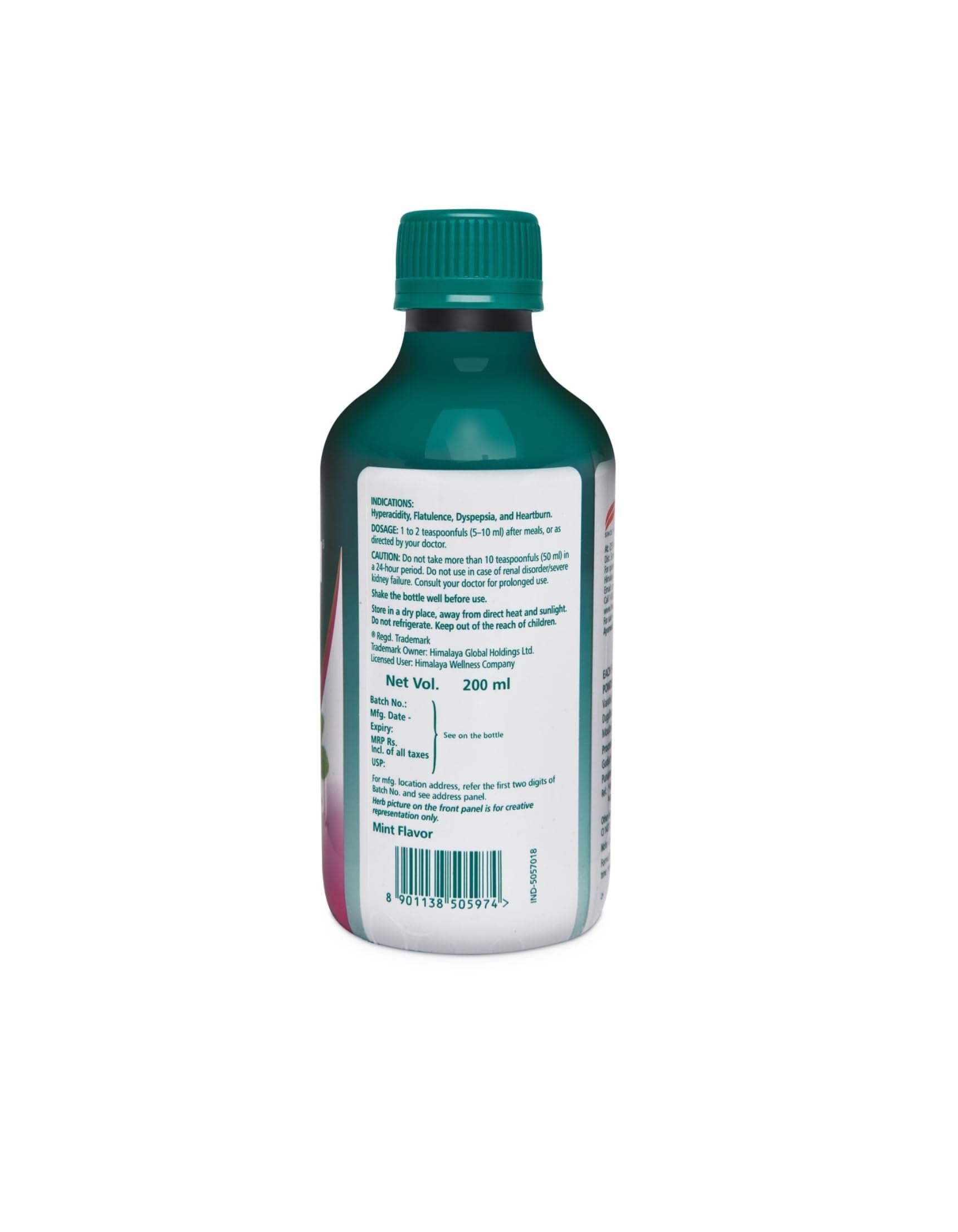 Himcocid Sugar-Free Antacid Suspension (Mint Flavor) 200 ml