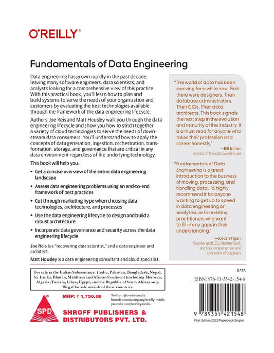 Fundamentals of Data Engineering Book (Paperback)