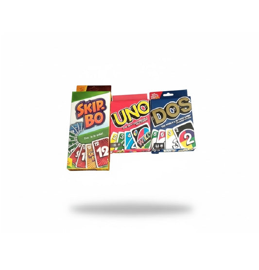 UNO Skip Bo | UNO Wild & UNO DOS Card Game Combo Playing with Family & Friends