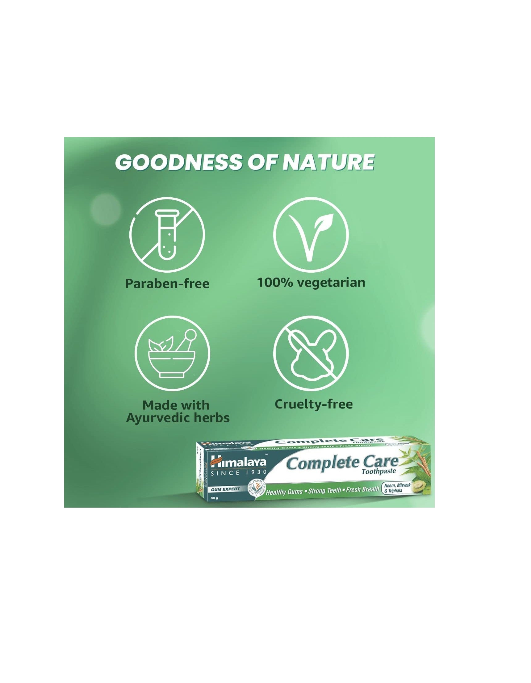 Himalaya Complete Care Herbal Toothpaste (80g) – Advanced Plaque Removal & Gum Protection
