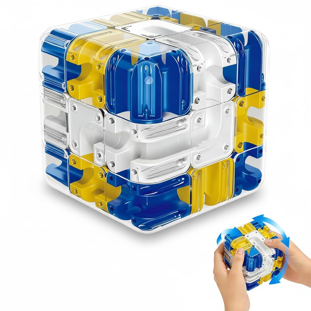 3D Maze Cube Ball Puzzle Game for Kids & Adults – Labyrinth Brain Teaser Toy for Logical Thinking multicolour