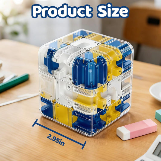 3D Maze Cube Ball Puzzle Game for Kids & Adults – Labyrinth Brain Teaser Toy for Logical Thinking multicolour