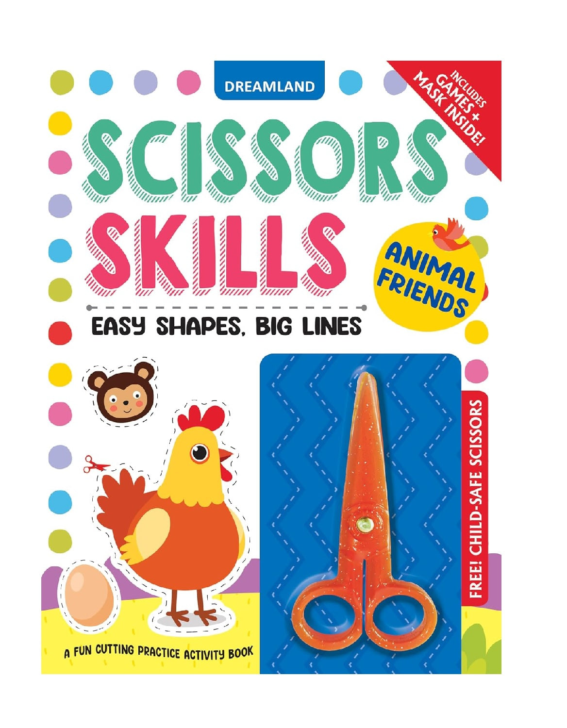 Animal Friends Scissors Skills Activity Book for Kids