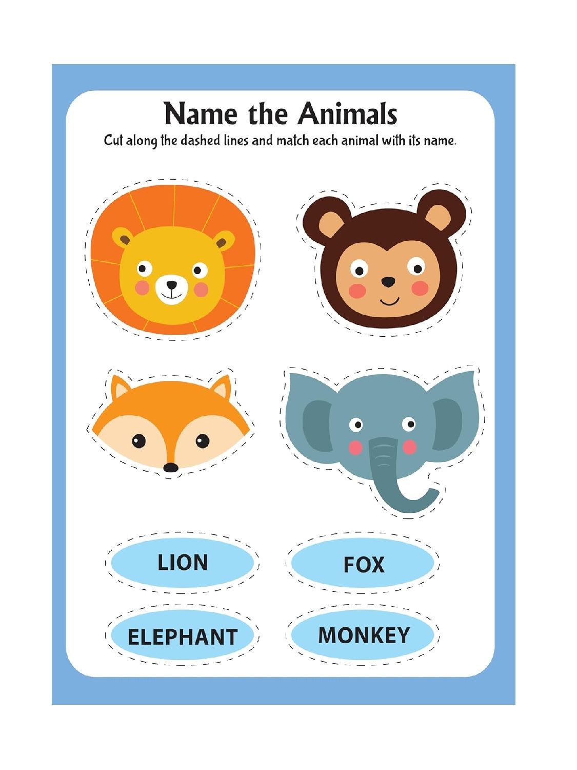 Animal Friends Scissors Skills Activity Book for Kids