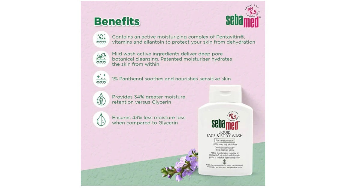 Sebamed Liquid Face And Body Wash 200 ml
