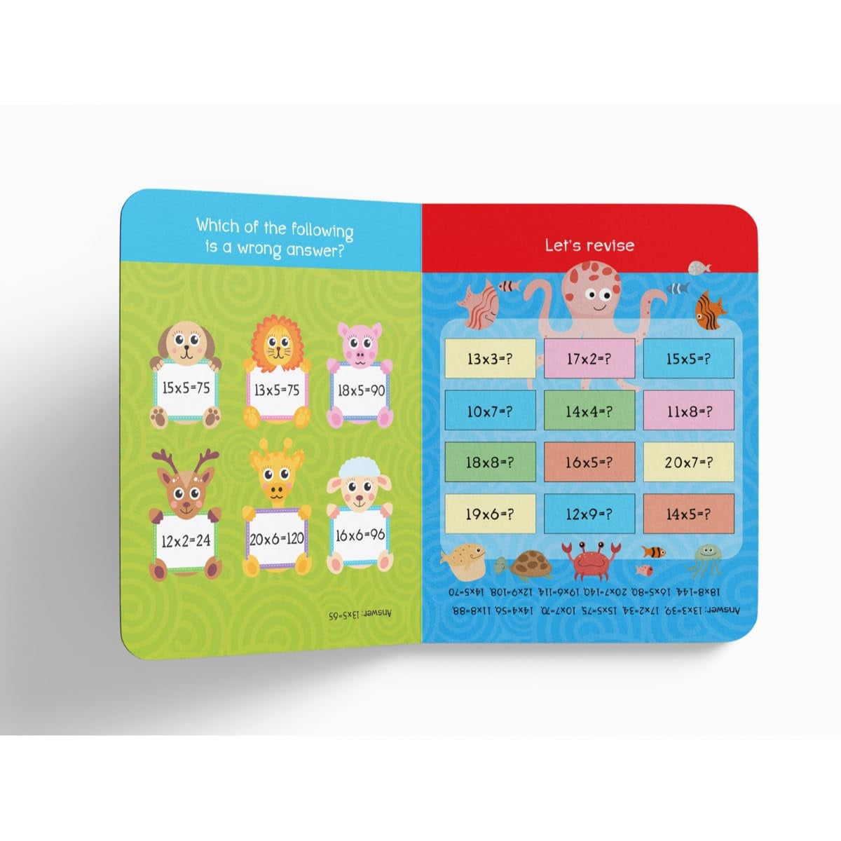 My First Padded Board Book of Times Table – Multiplication Tables from 1 to 20: Brightly Illustrated Math Learning Book for Kids | Hardcover
