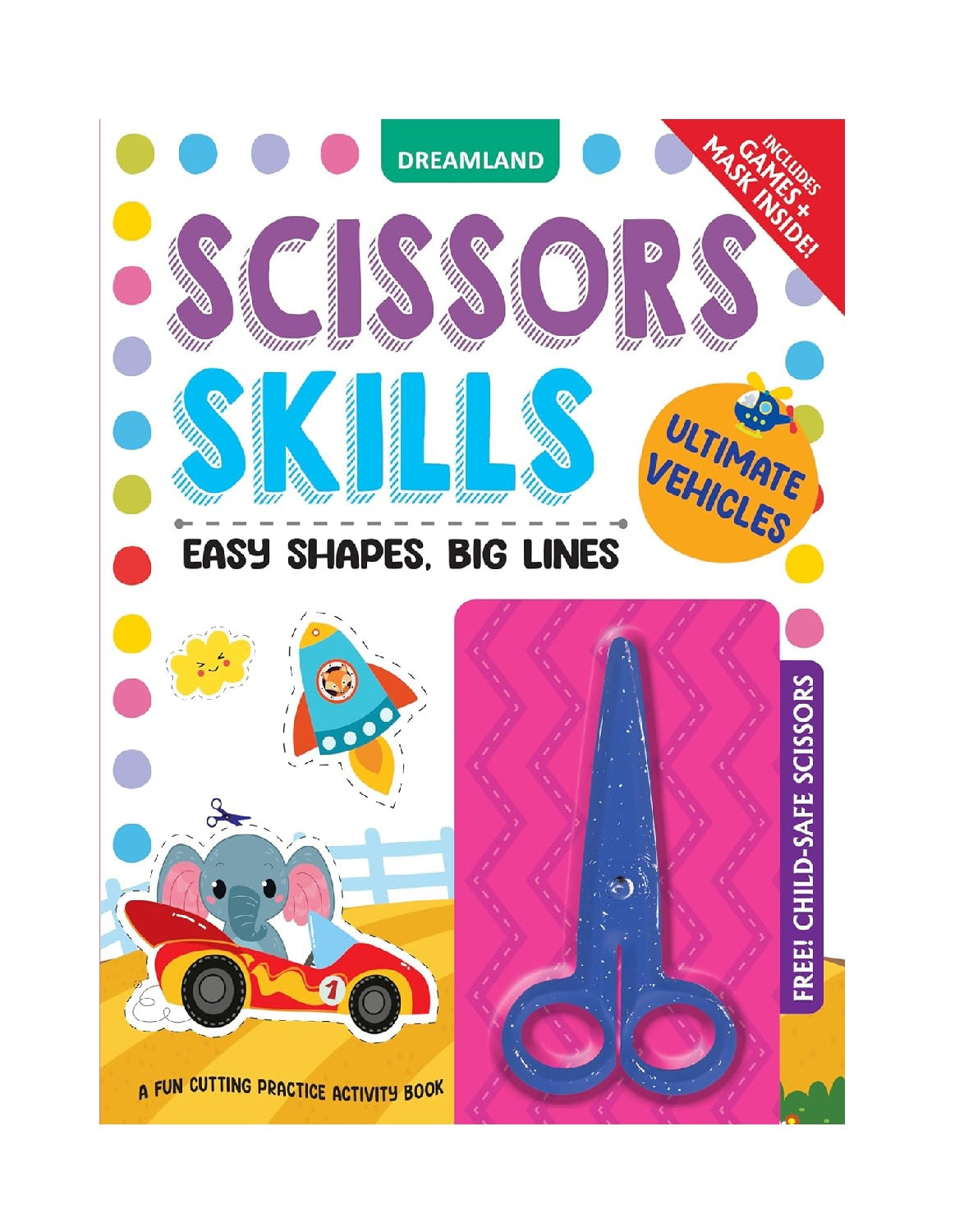 Ultimate Vehicles Scissors Skills Activity Book for Kids