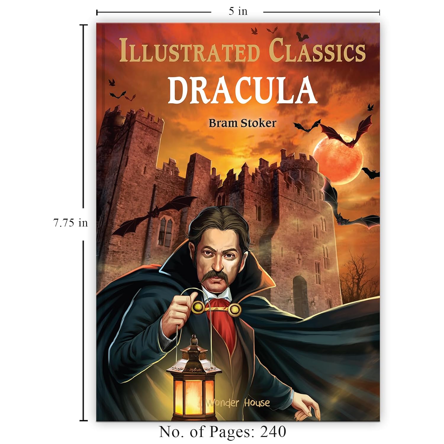 Dracula : llustrated Abridged Children Classic English Novel with Review Questions (Hardback)  Book