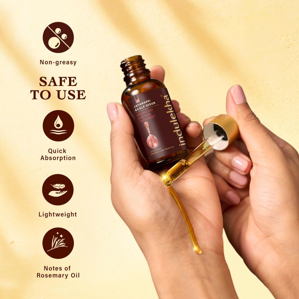 Indulekha Jatamansi Premature Greying Treatment Scalp Serum 30ml