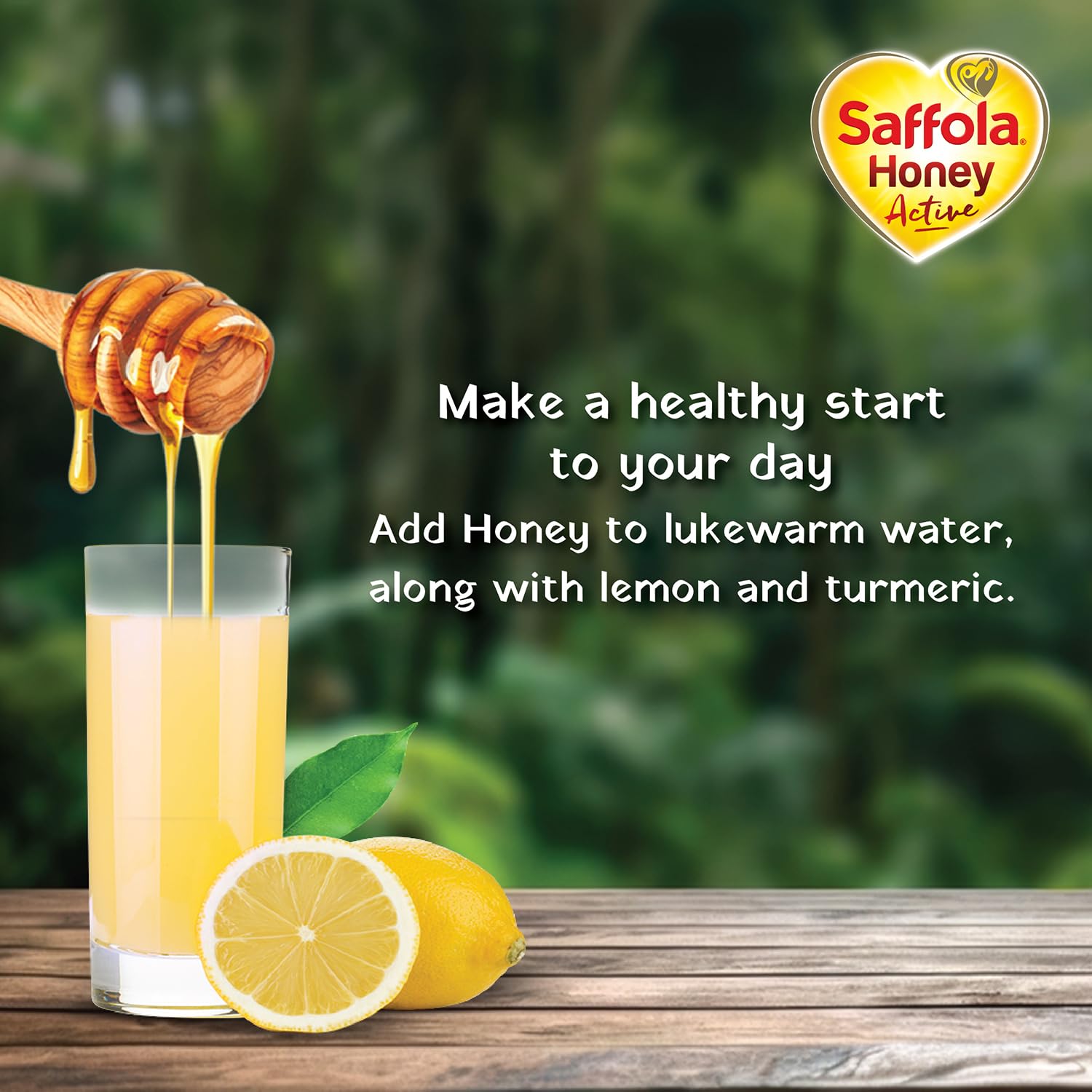 Saffola Honey Active, 700g (350g x 2), Made with Sundarban Forest Honey, 100% Pure Honey, No sugar adulteration, Natural Immunity booster
