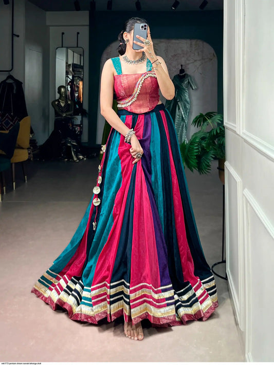 NNK1772 PEMIUM CHINON NAVRATRI LEHENGA CHOLI