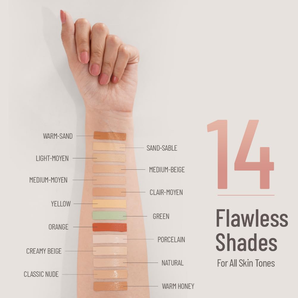 Swiss Beauty Liquid Light Weight Concealer With Full Coverage |Easily Blendable Concealer For Face Makeup With Matte Finish | Shade- Warm-Sand, 6g