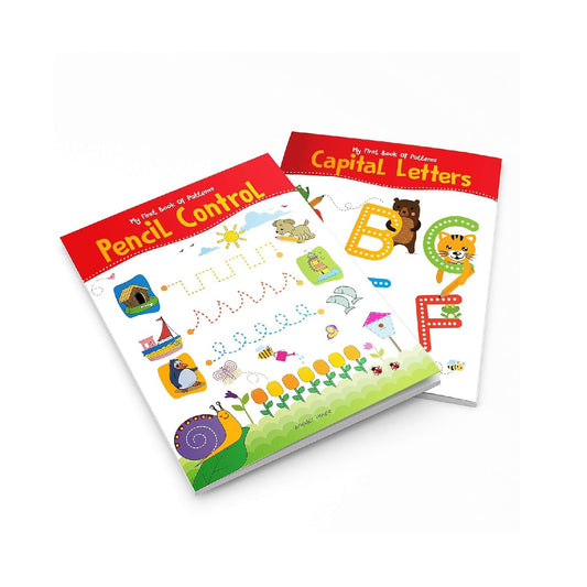 My First Super Boxset of Pencil Control and Patterns : Pack of 4 interactive activity books to practice Patterns, Numbers and Alphabet Hardcover – Sticker Book