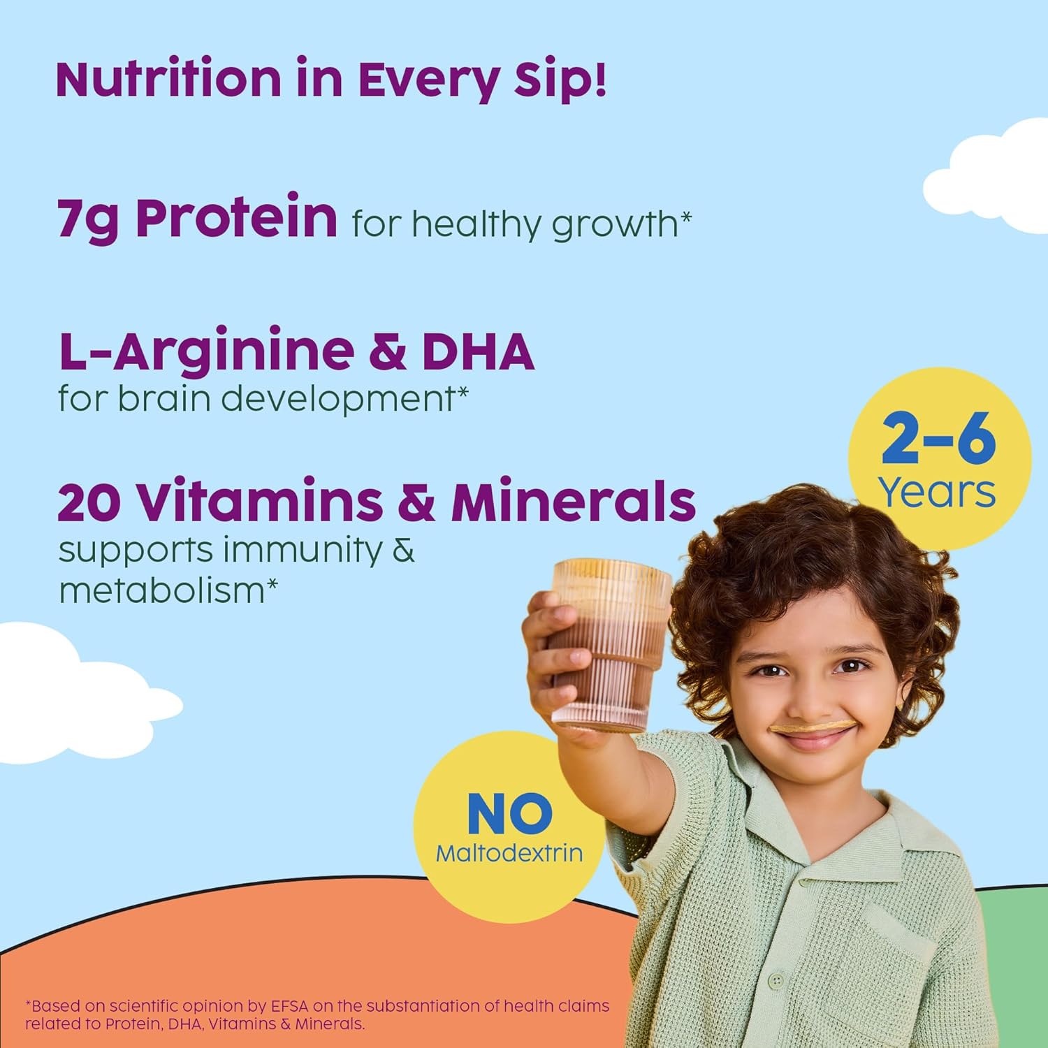 PLIX™ Kids GrowBuddy Chocolaty Powermix | 7g Protein | 20 Vitamins & Minerals | Ragi & Bajra | Supports Overall Health & Development | Healthier Growth & Stronger Bones | Best Protein Powder for Kids | Chocolate Flavour
