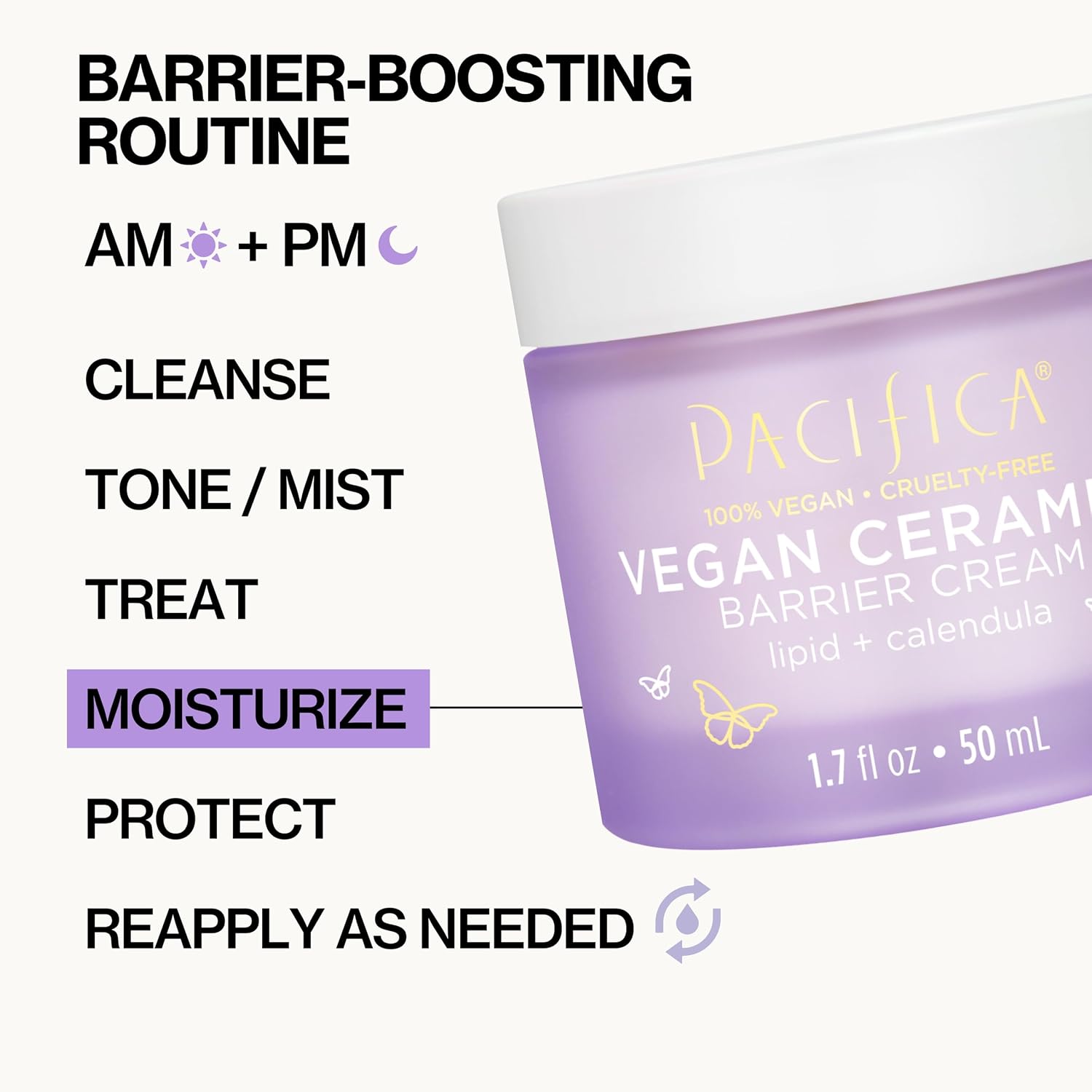 Pacifica Beauty Ceramide Barrier Repair Daily Facial Moisturizing Cream