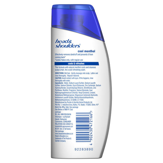 Head & Shoulders Cool Menthol, Shampoo, 80ml