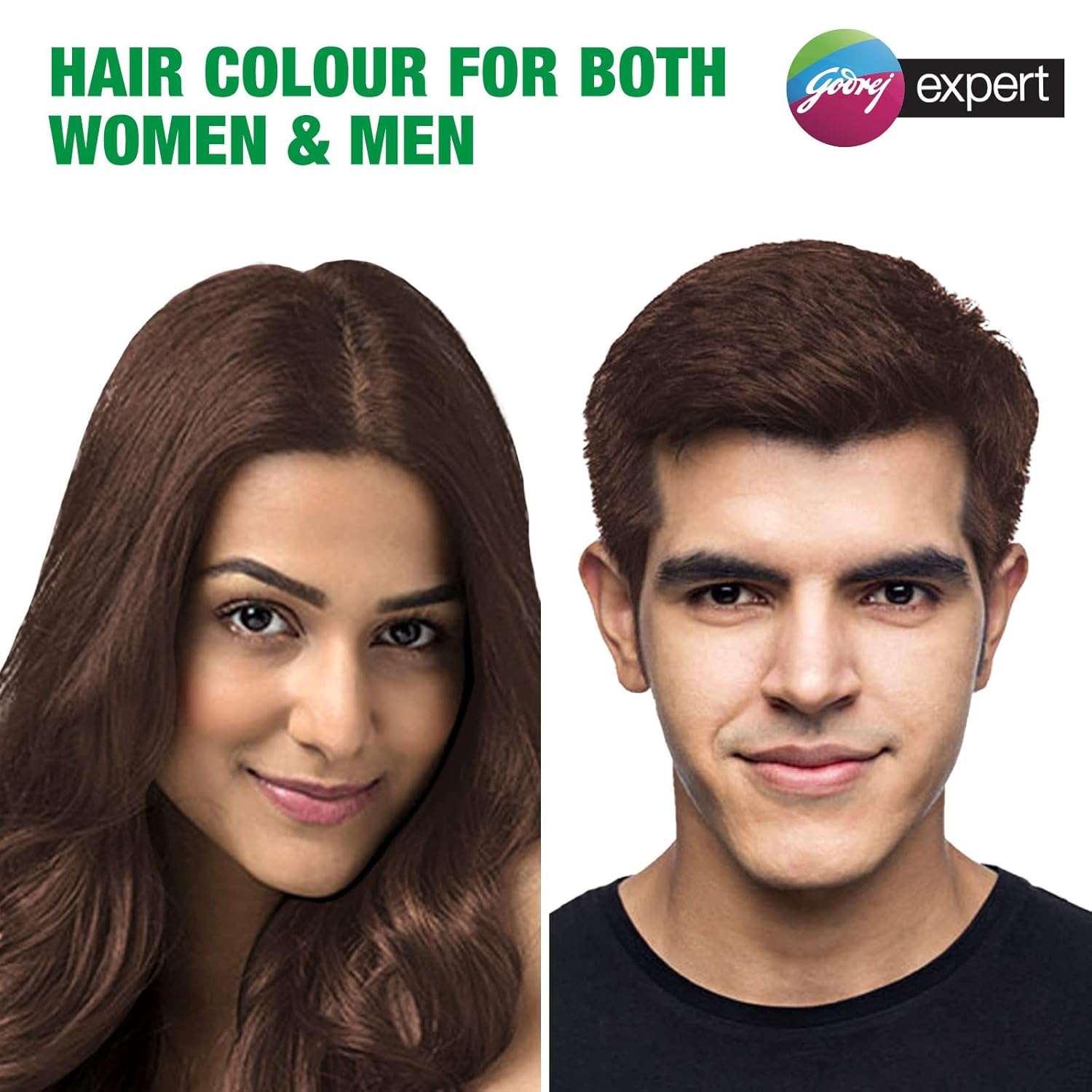 Godrej Expert Rich Creme Hair Colour Sachet - Pack of 4 Natural Brown 4.00 (80g+80ml) | with Aloe Vera & Milk Protein | No Ammonia