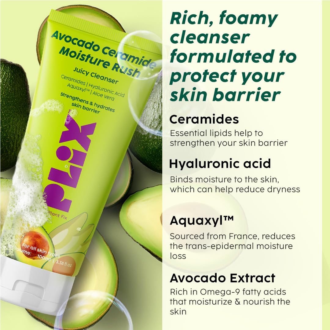 PLIX - THE PLANT FIX Avocado Ceramide Moisture Rush Juicy Cleanser (100 ml) |