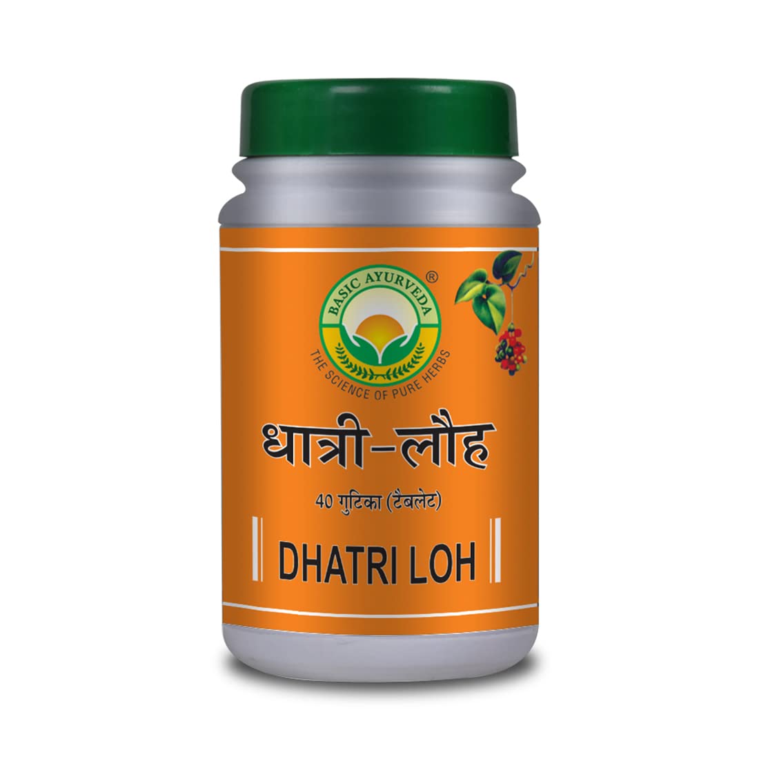 Basic Ayurveda Dhatri Loh Tablet 40 Tablets For eyesight, premature hair graying, overall body strength