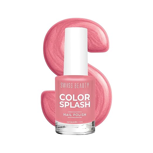 Swiss Beauty Color Splash Nail Polish - Long-Lasting, Glossy - 11 ML, Pomegranate Kiss