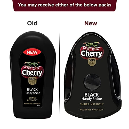 Cherry Blossom Black Handy Shine Shoe Shiner Sponge, 5 ml