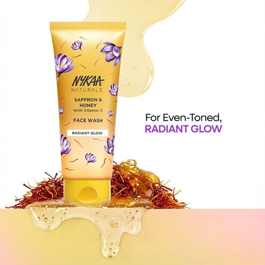 Nykaa Saffron & Honey Face Wash with Vitamin C, Radiant Glow, 100ml