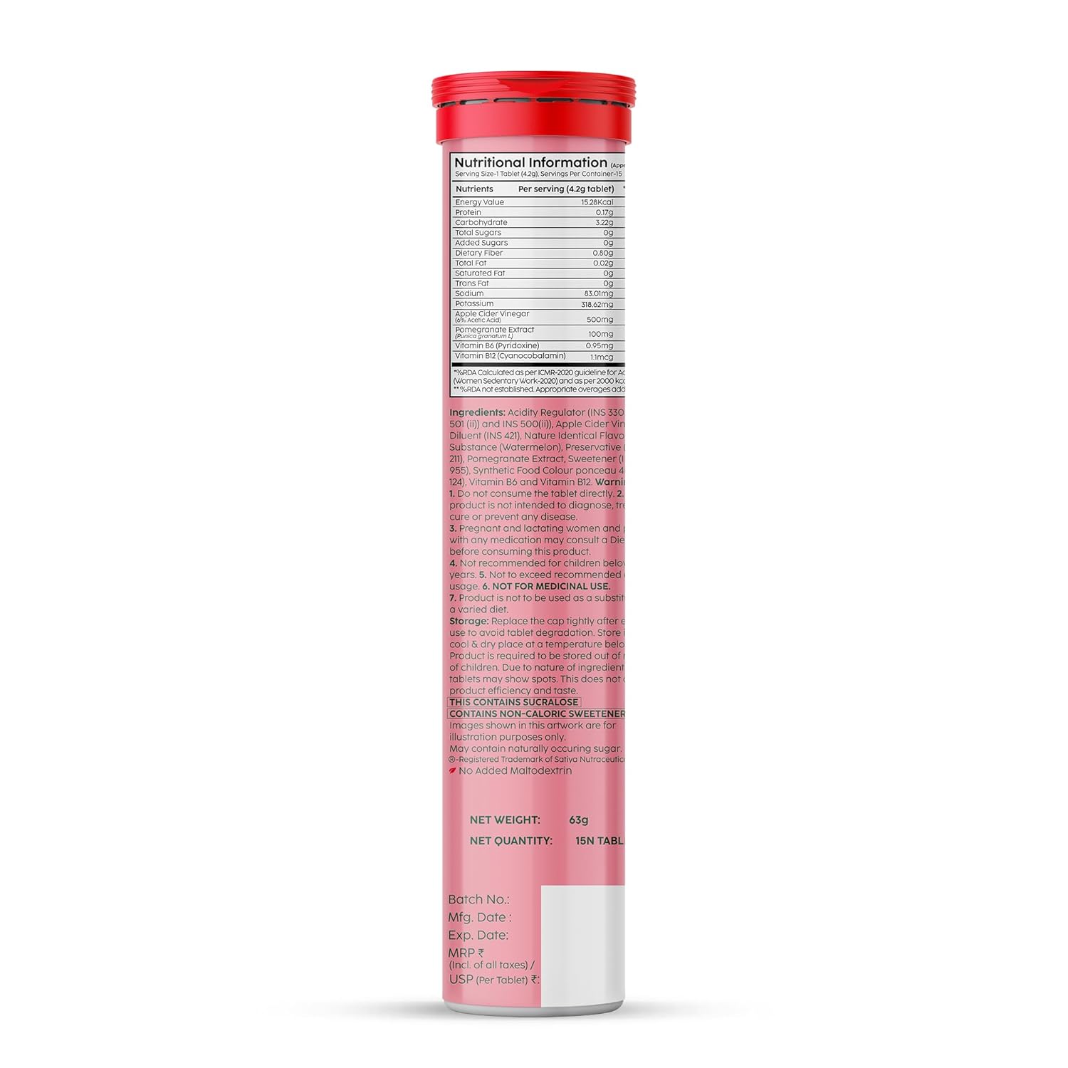 THE PLANT FIX Apple Cider Vinegar Effervescent Tablet with mother