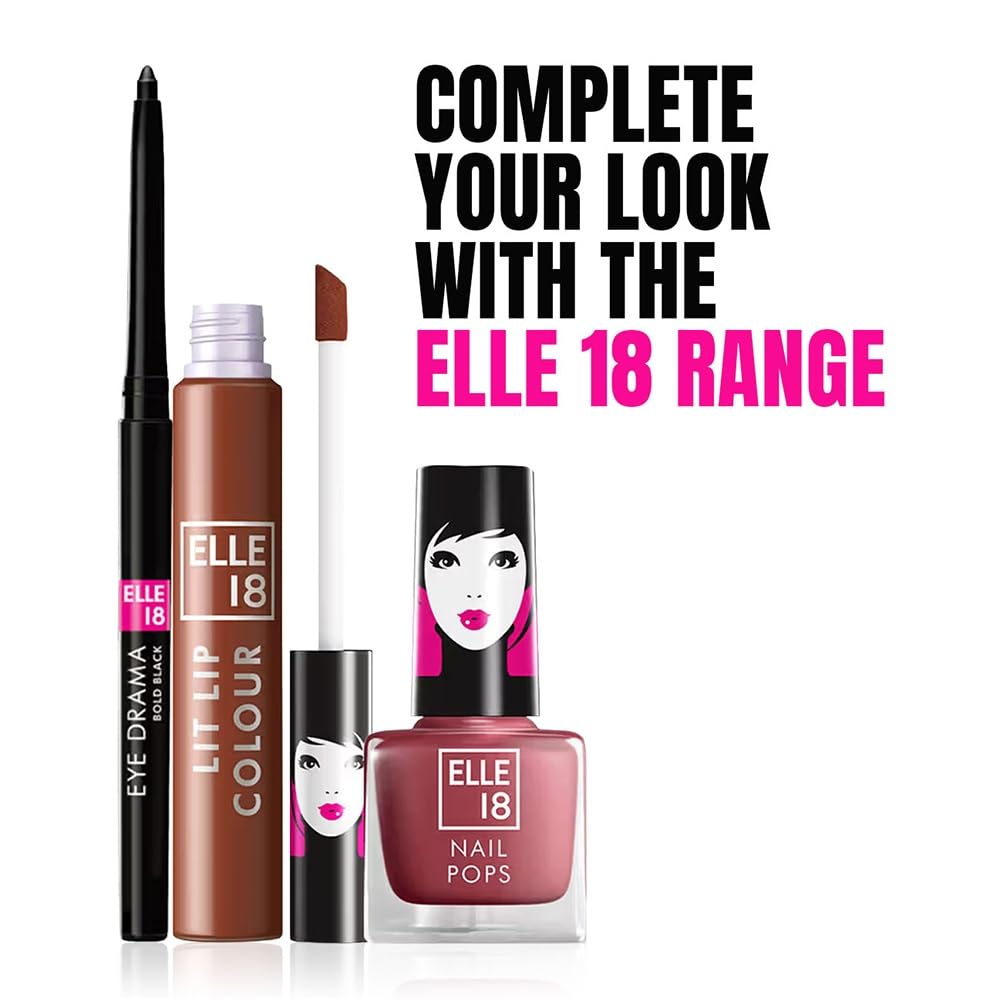 Elle 18 Eye Drama Kajal|| Super Black- Smudge-Proof|| Waterproof|| 0.35 g