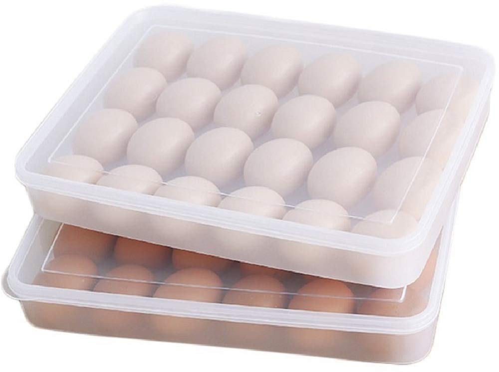 param Clear Large Capacity Portable Home Picnic Plastic Egg Box Case 24 Holder Storage Container Fridge, Egg Box for 24 Eggs, Set of 1 Pieces