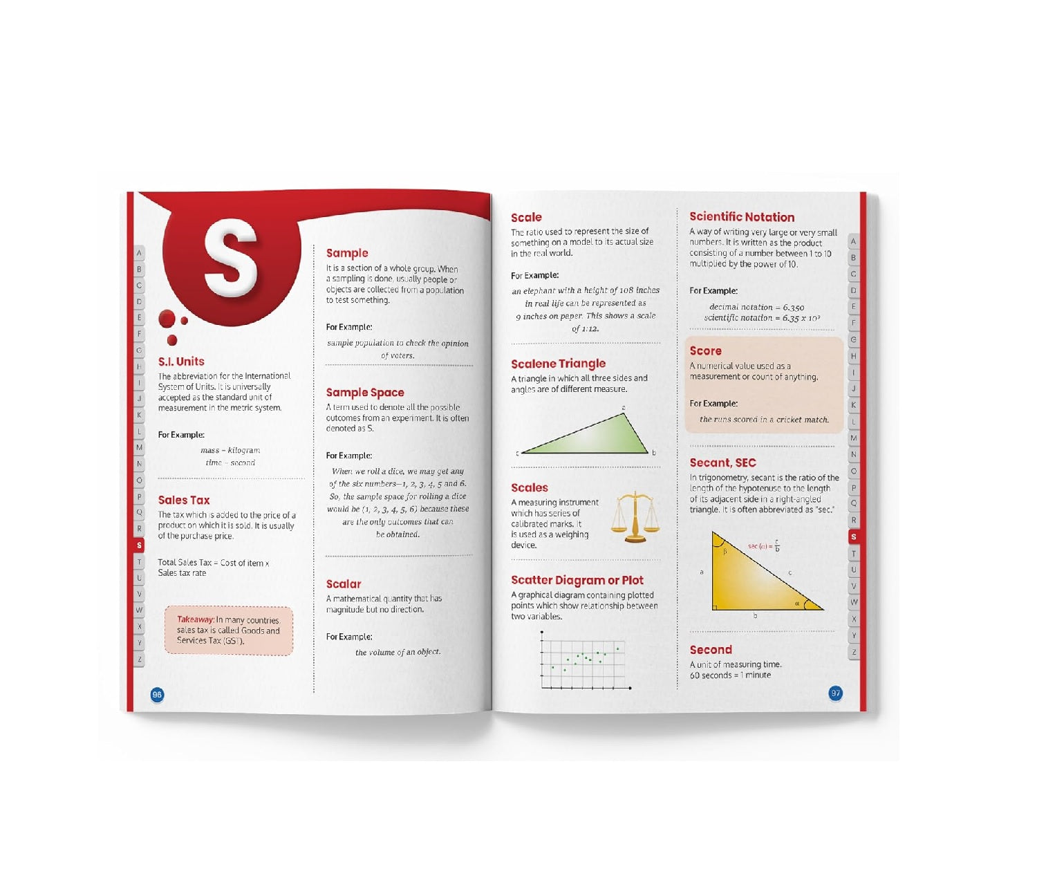 Illustrated Maths Dictionary Hardcover  Book