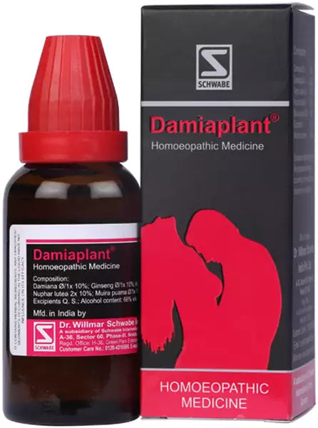 Dr Willmar Schwabe Damiaplant Drops Homeopathic Damiana Ginseng For Vitality 30ml