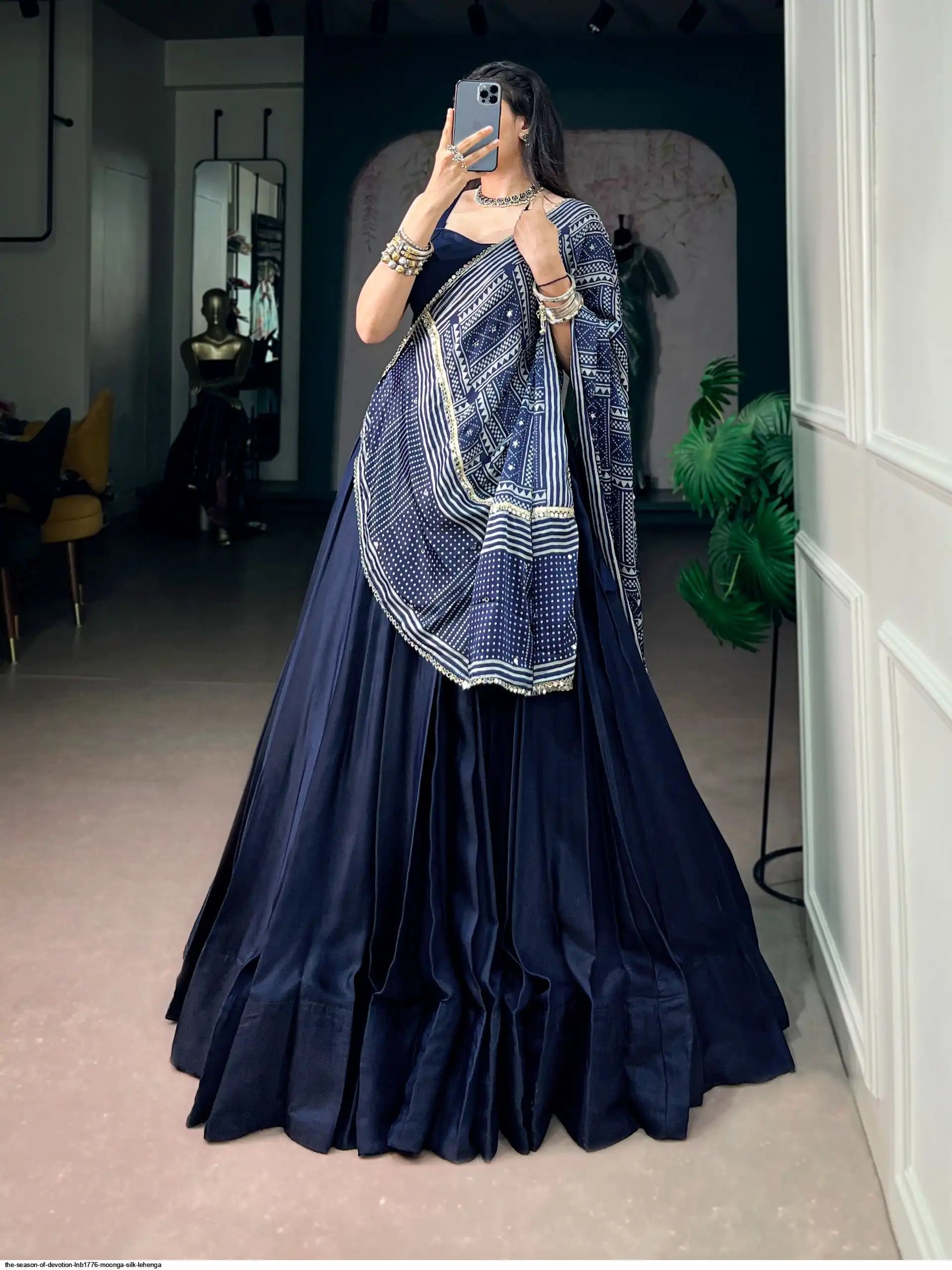 THE SEASON OF DEVOTION LNB1776 MOONGA SILK LEHENGA