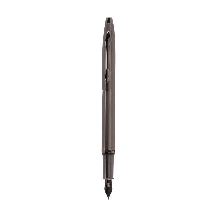 SWISSBRAND Opulent 2521 Gloss Gunmetal finish Fountain Pen with Gunmetal trim