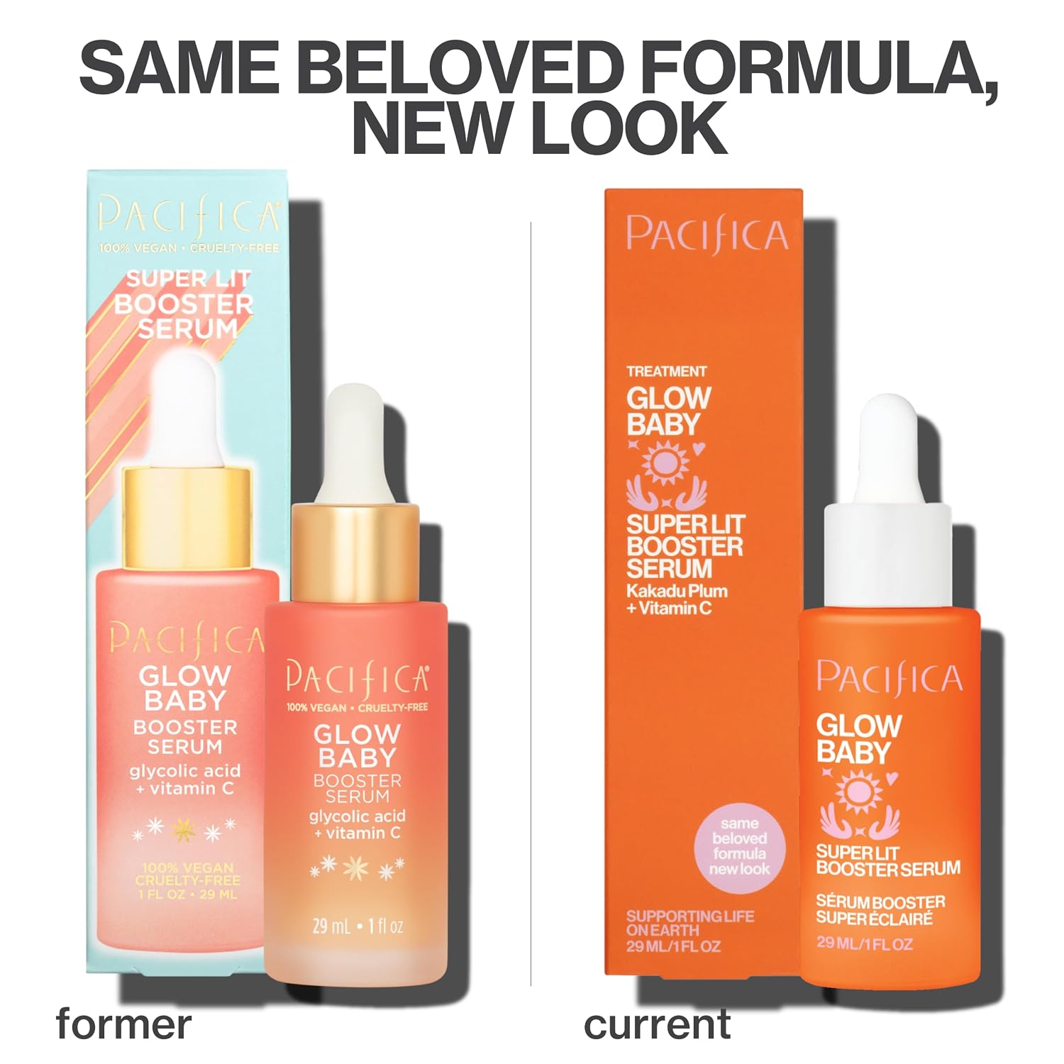Pacifica Beauty Glow Baby Super Lit Booster Serum, Orange, 29ml