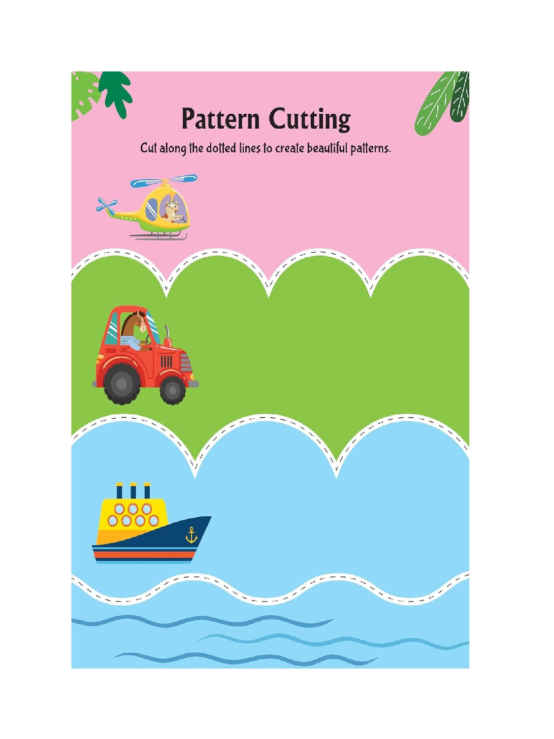 scissor skills book Combo| Tasty Foods, Ultimate Vehicles  and  Animal Friends (3 Books)