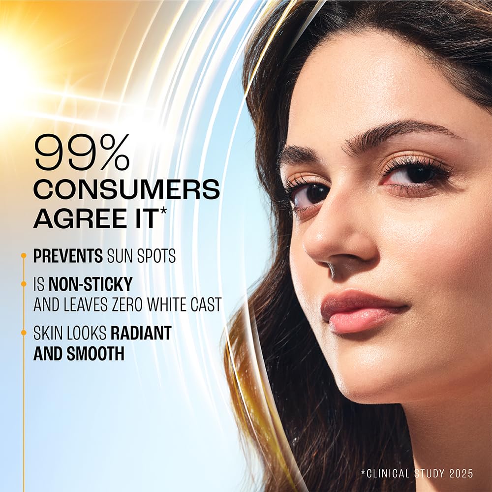 Lakme SPF 50 PA++++ Sunscreen Lotion for Bright Skin | In Vivo Tested | UVA UVB Blue Light Protection | Water light| No White Cast | Niacinamide| For All Skin Types | 50 ml