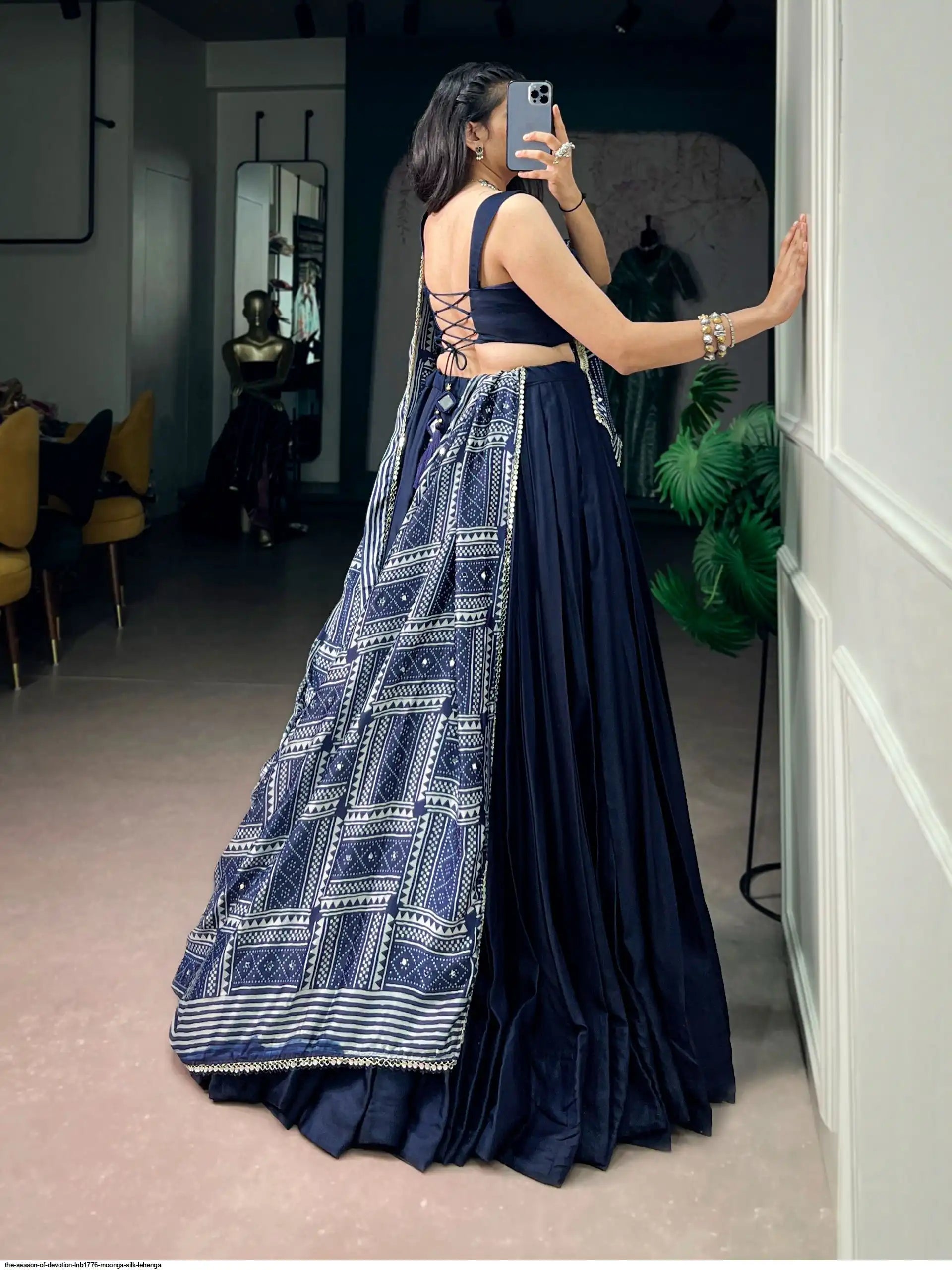 THE SEASON OF DEVOTION LNB1776 MOONGA SILK LEHENGA
