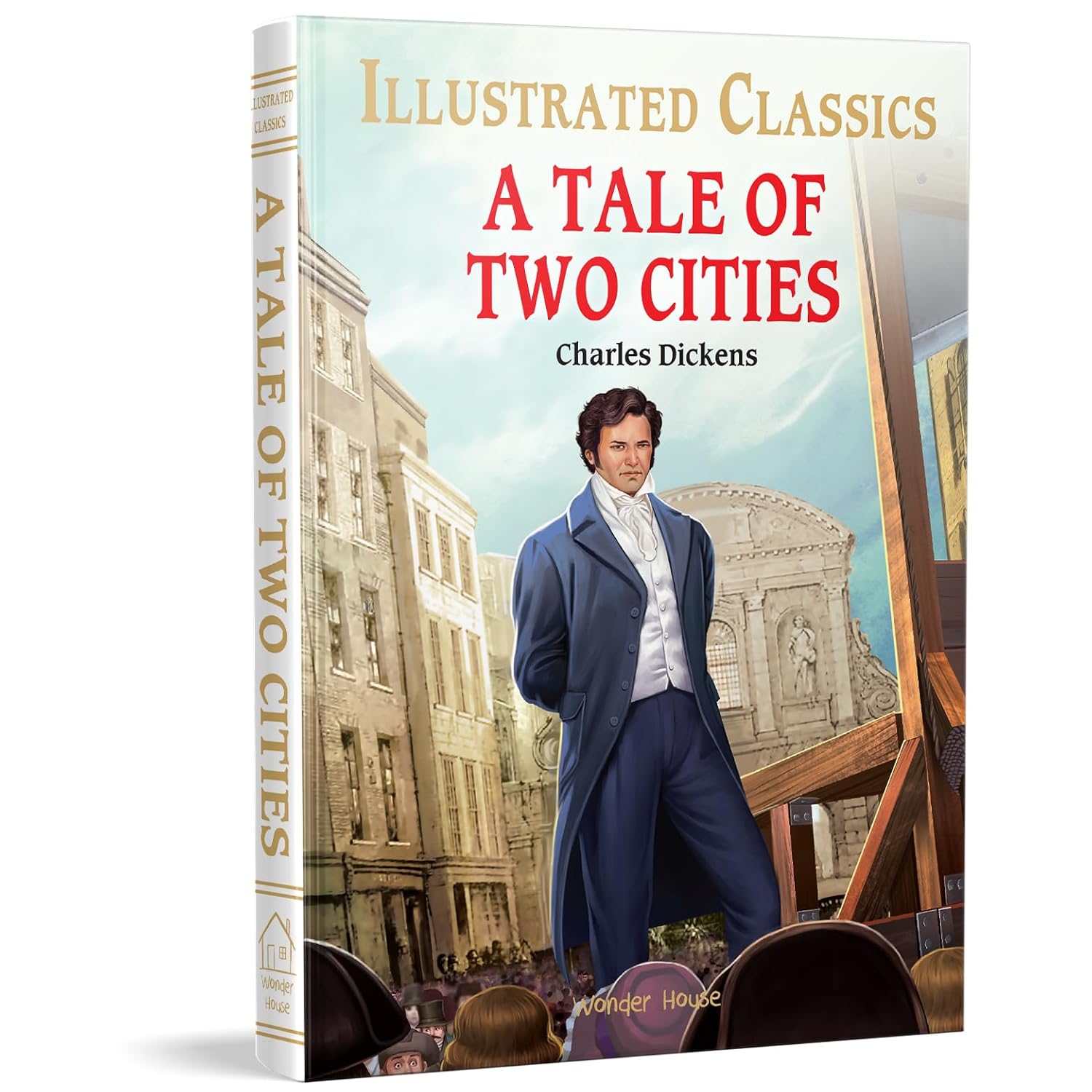 A Tale of Two Cities : Illustrated Abridged Children Classics English Novel with Review Questions Hardcover  Book
