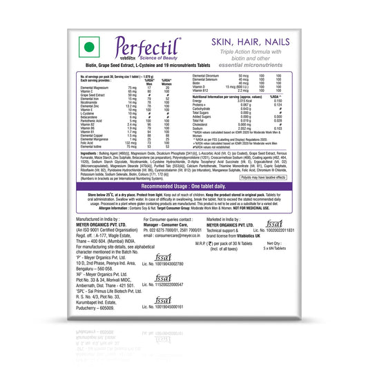 Perfectil Skin, Hair, Nail Supplement Tablet – 30 Tablets