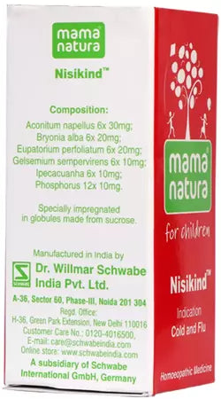 Dr Willmar Schwabe India Homoeopathic Nisikind for Children (10gm) Tablets for cough headache