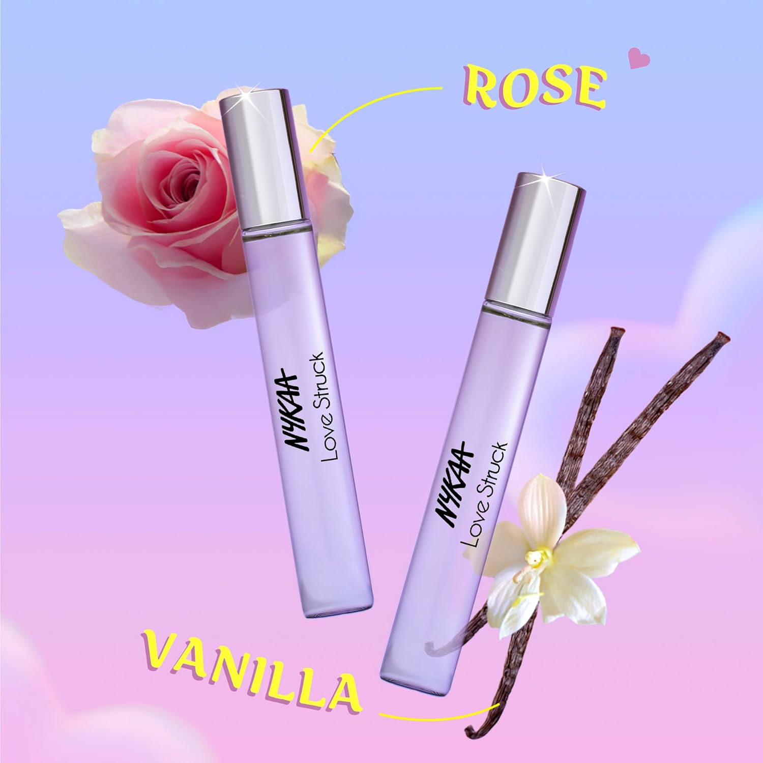 Nykaa Love Struck Love Notes EDP 16ml | Floral Perfume for Women | Rose, Vanilla Romantic Fragrance | Long-Lasting Scent for Daily Wear | Best Soft Feminine Perfume | Travel Size