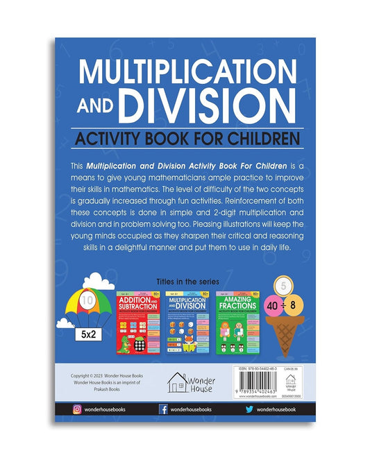 Multiplication and Division Activity Book for Children 80+ Engaging Activities to Build Math Fluency | Paperback