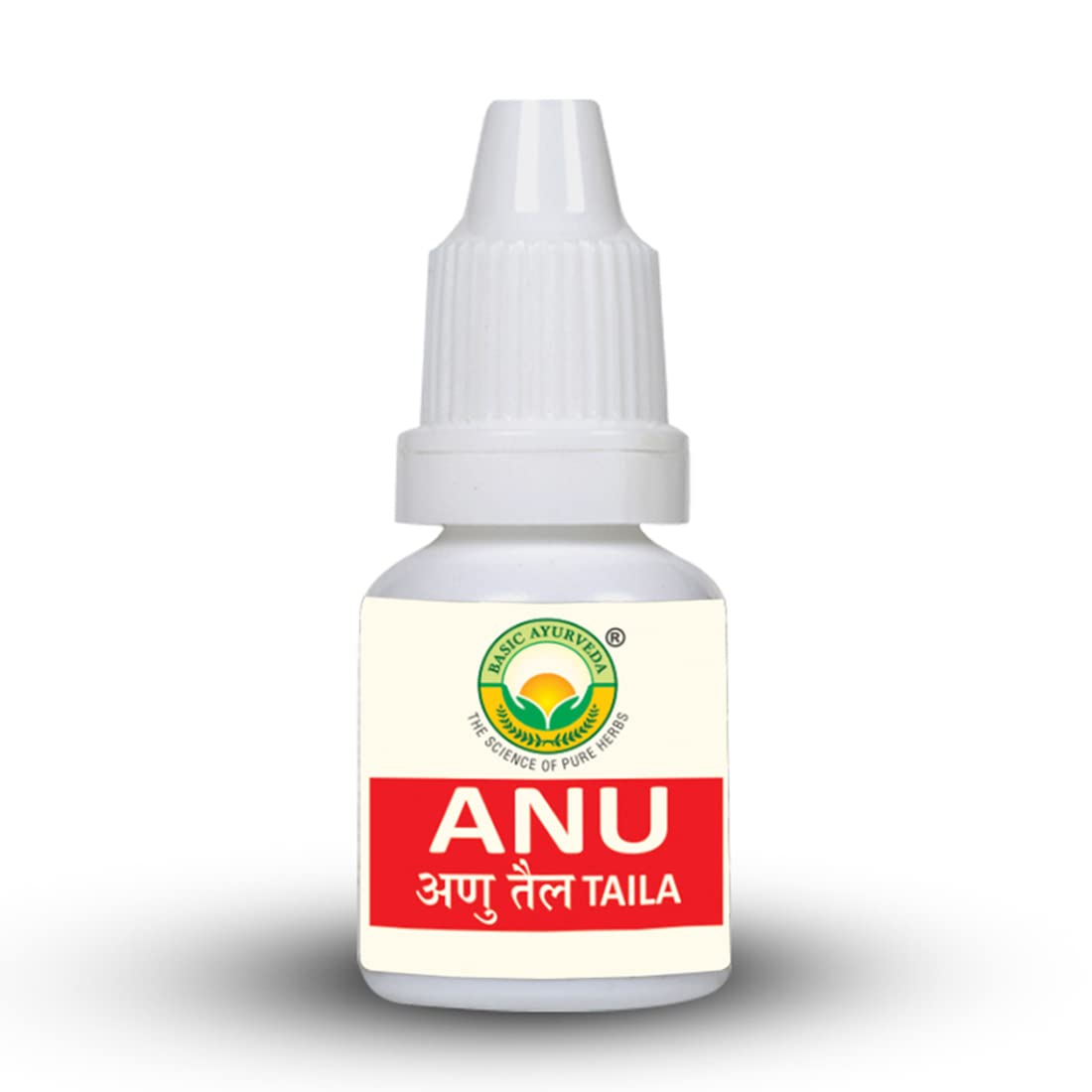 Basic Ayurveda Anu Taila 10 ml For problems affecting the ear, nose and head, sound sleep, uneven breathing