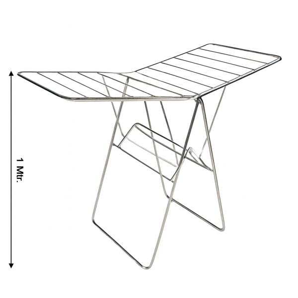SUPERMOM Foldable Clothes Drying Stand – Heavy Duty Stainless Steel Laundry Rack – Rustproof, Space-Saving, Multi-Layer, Dryer for Clothes, Towels & Garments – Indoor/Outdoor Collapsible Compact Stand