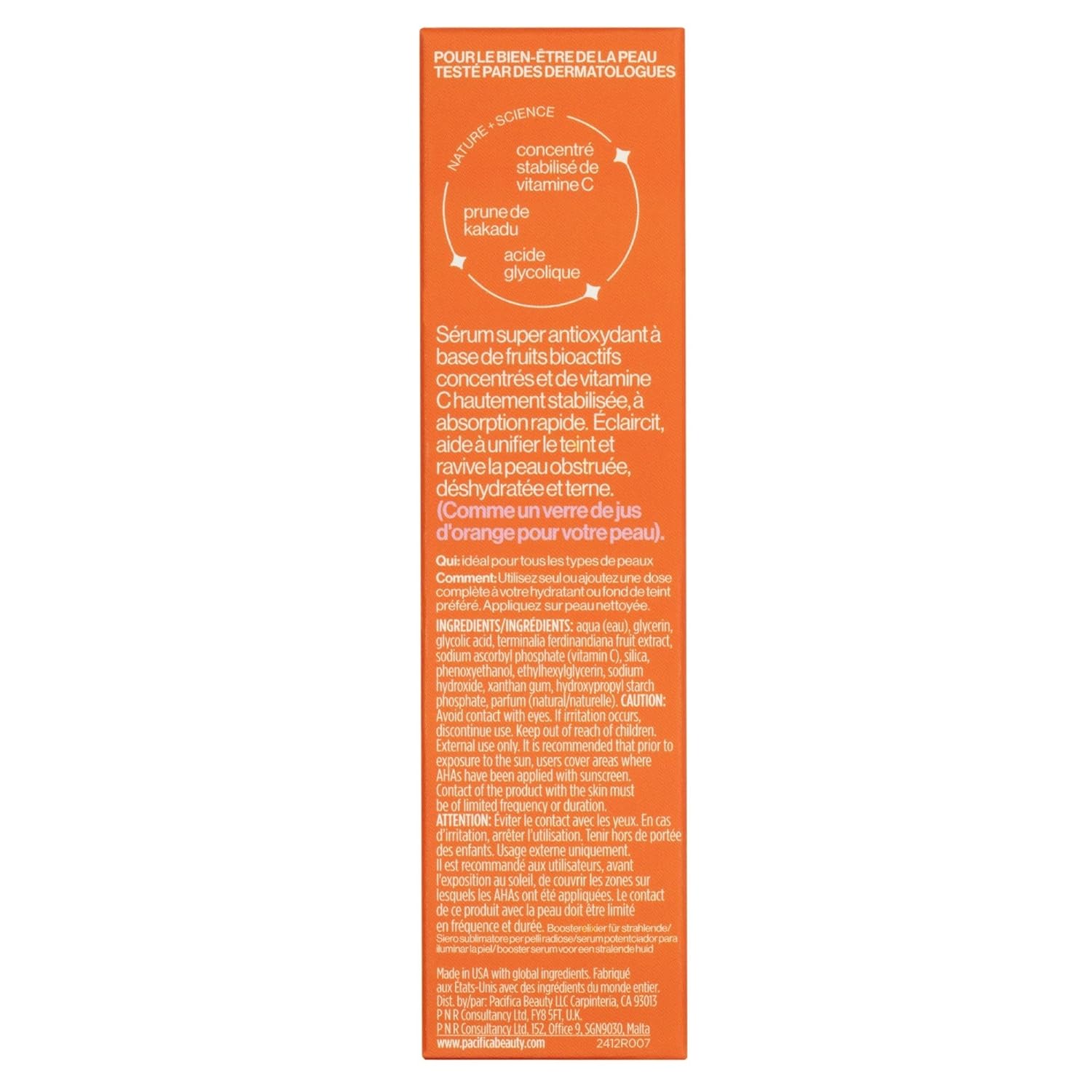 Pacifica Beauty Glow Baby Super Lit Booster Serum, Orange, 29ml