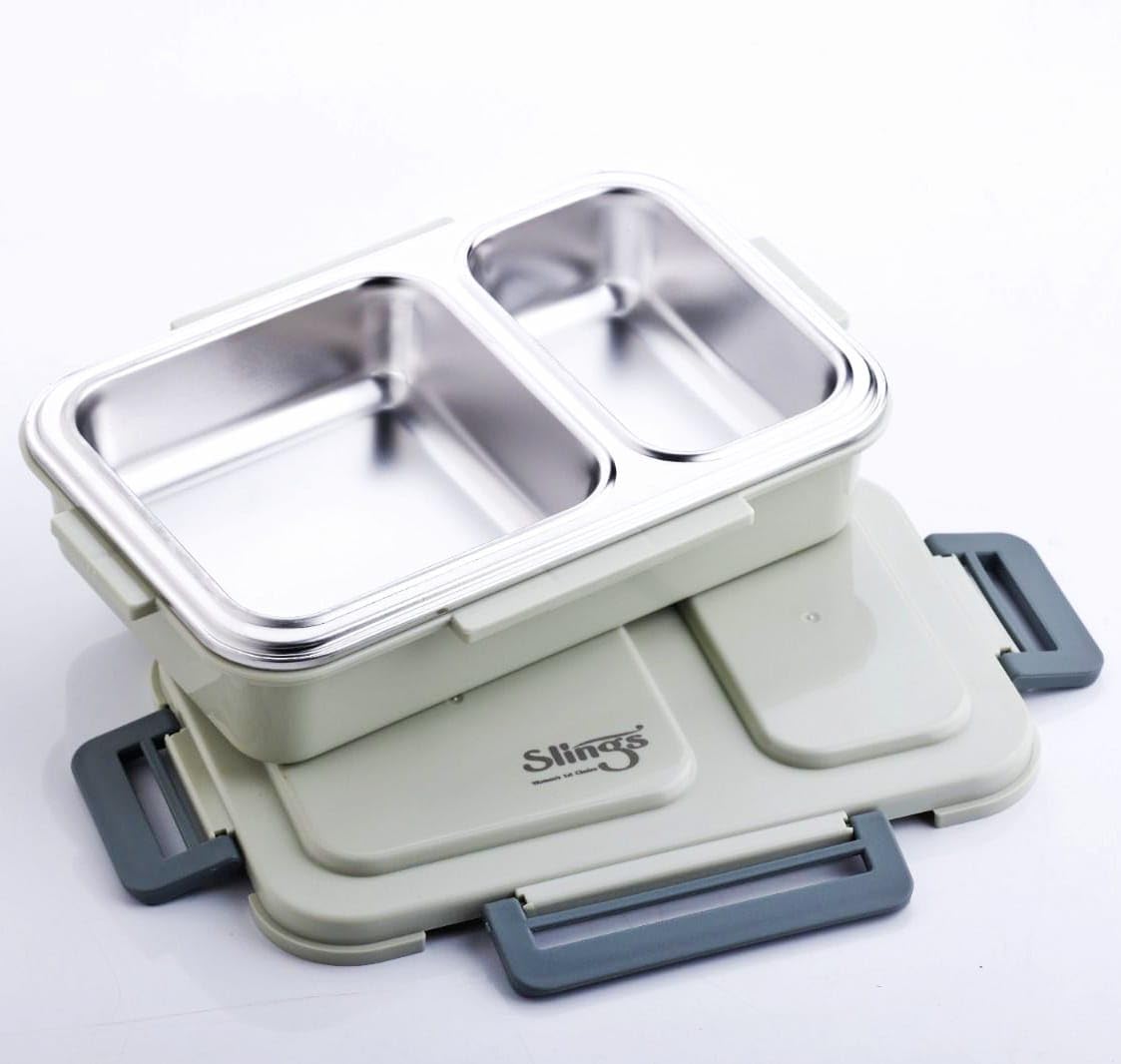 Insulated Lunch Box for Kids to School - Durable Steel Leakproof Hot Tiffin Box with Compartments, Perfect for School, Daycare and Travel (800ml)