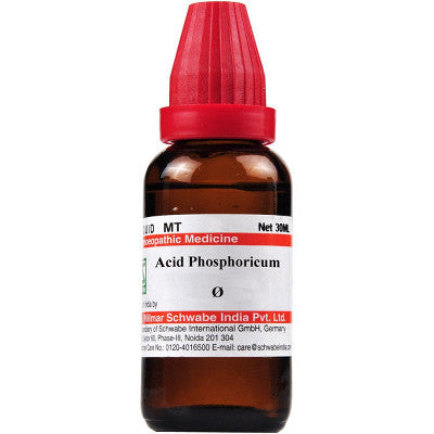 Dr Willmar Schwabe IndiaAcid Phosphoricum Mother Tincture (Q) (30ml) for anxiety nausea digestion vomiting