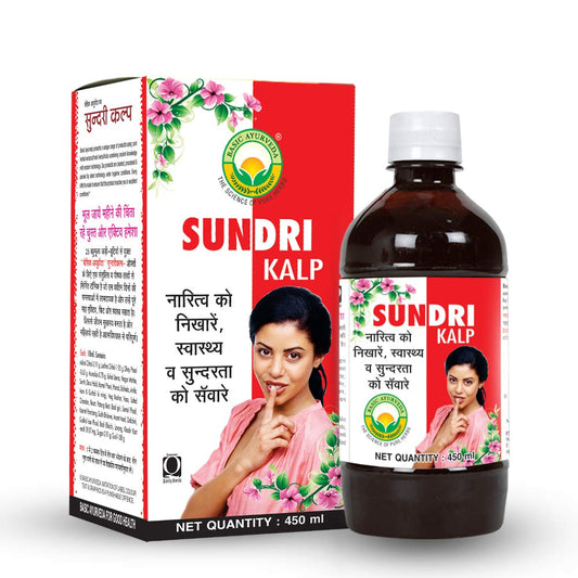 Basic Ayurveda Sundri Kalp (450ml) For menstrual cycle, menopausal symptoms, Stamina