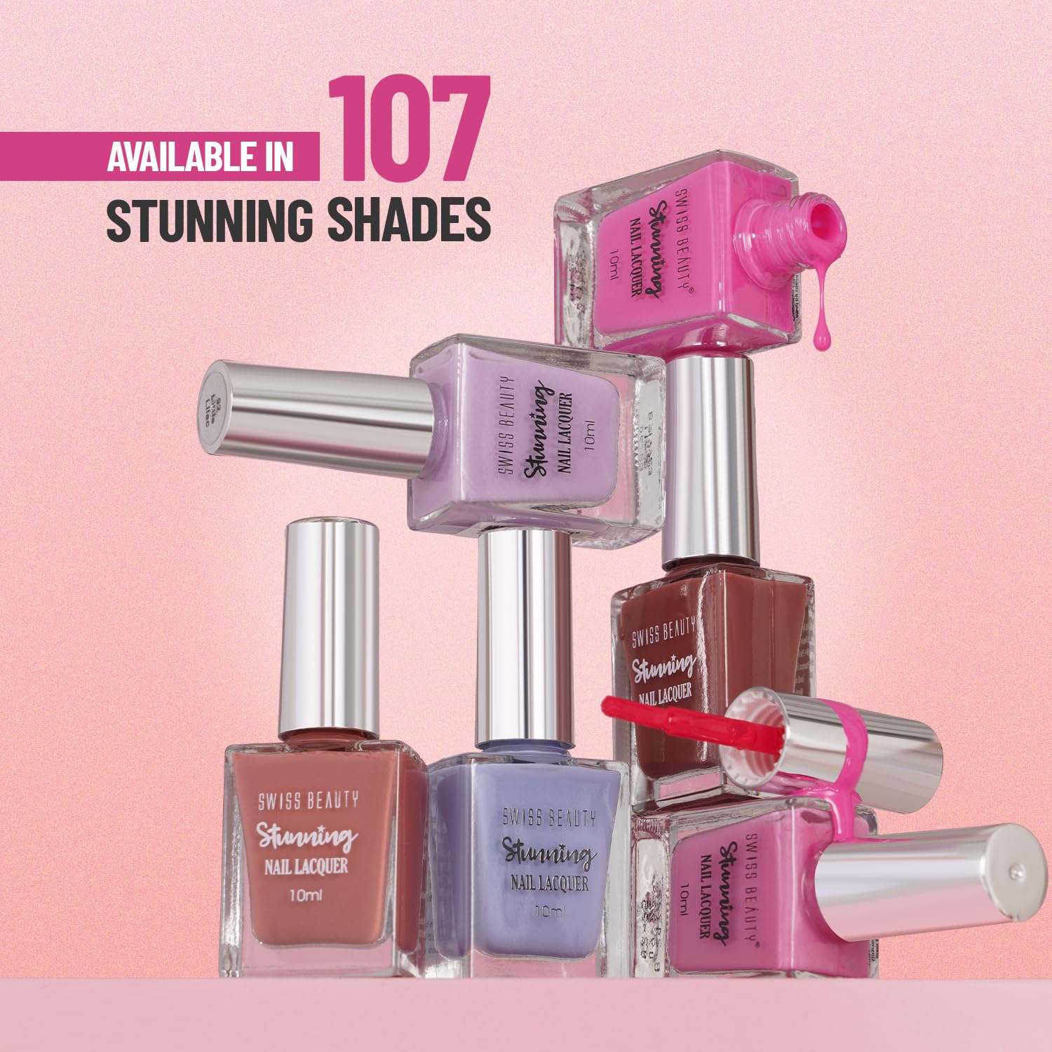 SWISS BEAUTY Stunning Matte Finish Nail Lacquer | Chip Resistant, Quick Drying Nail Paint | Highly Pigmented With High Shine Nail Polish | Shade - Deep Plum, 10ML
