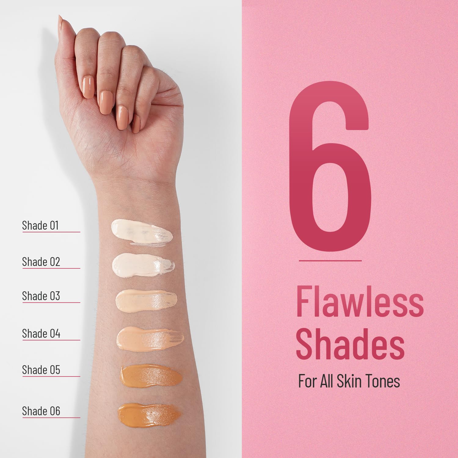 Swiss Beauty Matte Shiny Pearl Water Drop Blemish Long Lasting Balm BB Lightweight, Liquid Foundation, Face Makeup, Shade-01, 40ml